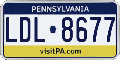 PA license plate LDL8677