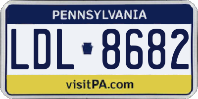 PA license plate LDL8682