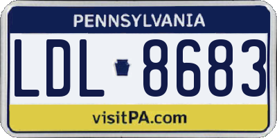 PA license plate LDL8683