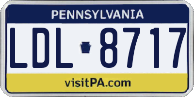 PA license plate LDL8717
