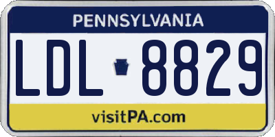 PA license plate LDL8829