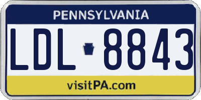 PA license plate LDL8843