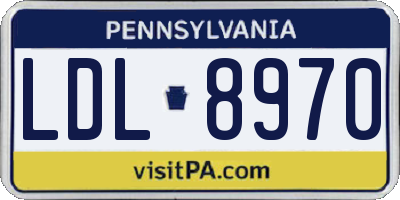 PA license plate LDL8970