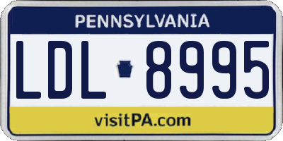 PA license plate LDL8995