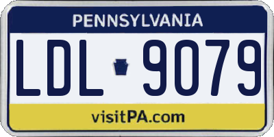 PA license plate LDL9079