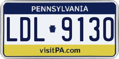 PA license plate LDL9130