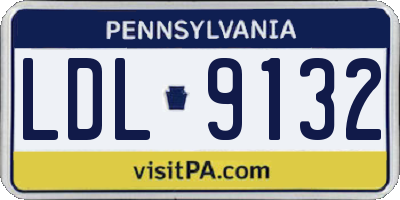 PA license plate LDL9132