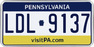 PA license plate LDL9137