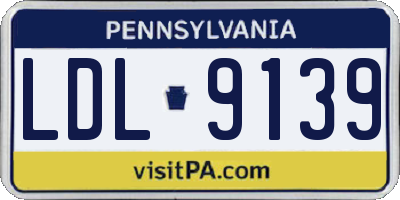 PA license plate LDL9139