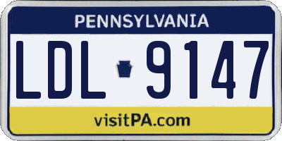 PA license plate LDL9147