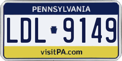 PA license plate LDL9149