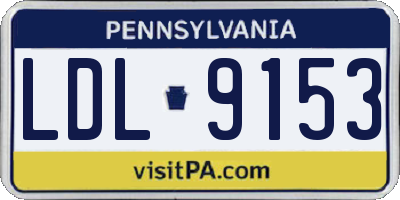 PA license plate LDL9153