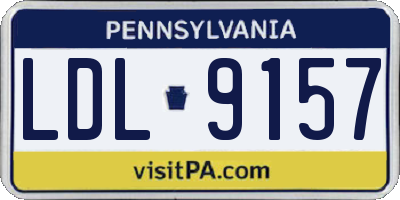 PA license plate LDL9157