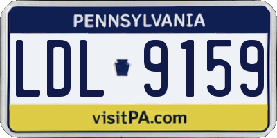 PA license plate LDL9159