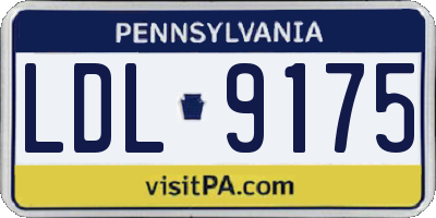 PA license plate LDL9175