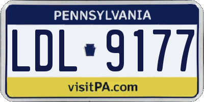 PA license plate LDL9177