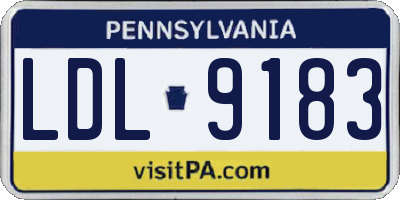 PA license plate LDL9183
