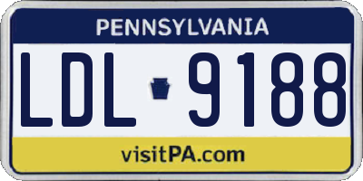PA license plate LDL9188