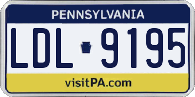 PA license plate LDL9195