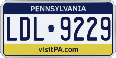 PA license plate LDL9229