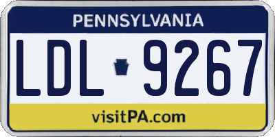PA license plate LDL9267