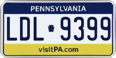 PA license plate LDL9399