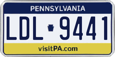 PA license plate LDL9441