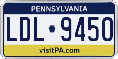 PA license plate LDL9450