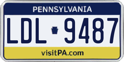 PA license plate LDL9487