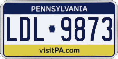 PA license plate LDL9873