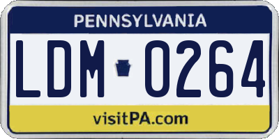 PA license plate LDM0264