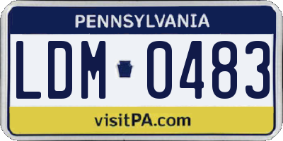 PA license plate LDM0483