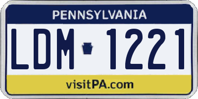 PA license plate LDM1221