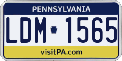 PA license plate LDM1565