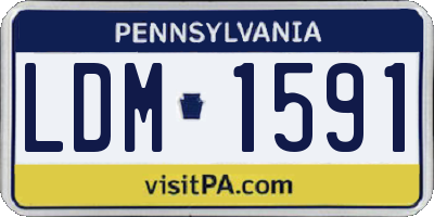 PA license plate LDM1591