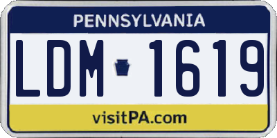 PA license plate LDM1619