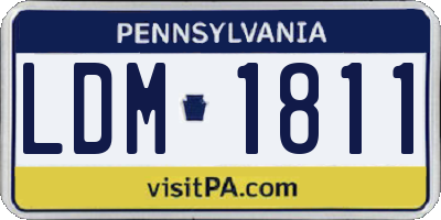 PA license plate LDM1811
