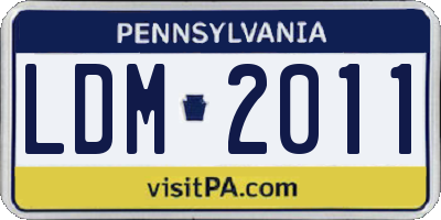 PA license plate LDM2011