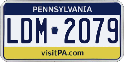 PA license plate LDM2079