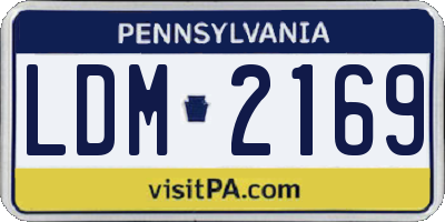 PA license plate LDM2169