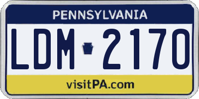 PA license plate LDM2170