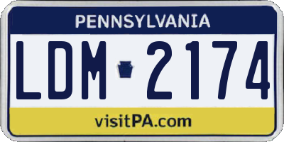 PA license plate LDM2174