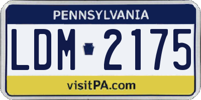PA license plate LDM2175