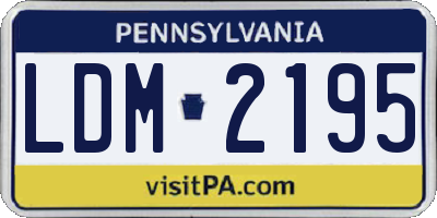 PA license plate LDM2195