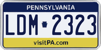 PA license plate LDM2323