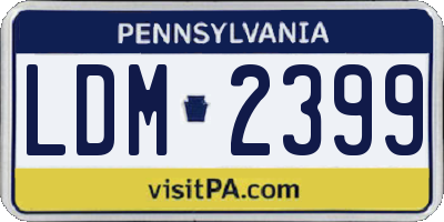 PA license plate LDM2399