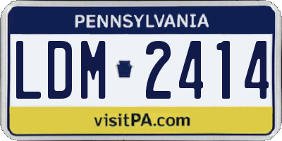 PA license plate LDM2414