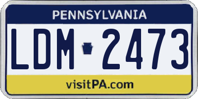 PA license plate LDM2473