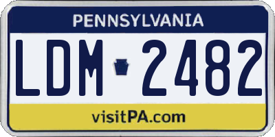 PA license plate LDM2482