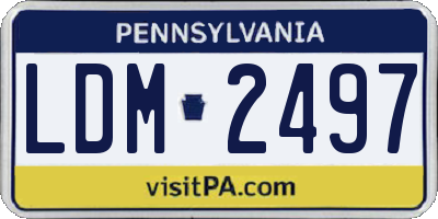 PA license plate LDM2497